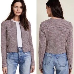 Theory Navy/Pink tweed blazer